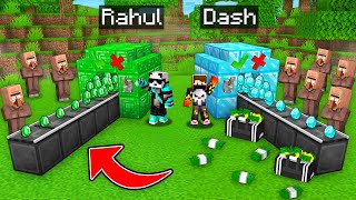 DASH EMERALD vs RAHUL DIAMOND Factory Survival Battle in Minecraft [upl. by Uria69]