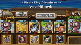 Enel takes down Level 150 PKA Vs Mihawk OPTC Pirate King Adventures [upl. by Tu78]