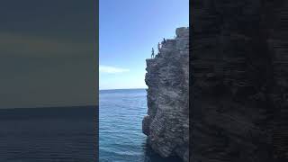 Fearless cliff jumping  Mogren Beach Montenegro [upl. by Norina]