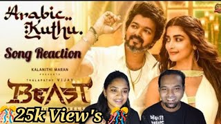 Arabic Kuthu  Beast First Single Lyric Video Reaction  Thalapathy Vijay  Tamil Couple Reaction [upl. by Attehcram]