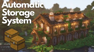 AUTOMATIC STORAGE SYSTEM  Minecraft Tutorial  Java amp Bedrock 121 [upl. by Okimik133]