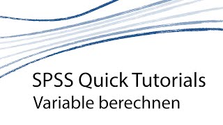 SPSS Quick Tutorials D  Variablen Berechnen [upl. by Palecek627]