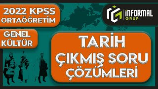 2022 KPSS Ortaöğretim Tarih Çıkmış Soru Çözümleri  Tüm Sorular [upl. by Bina210]