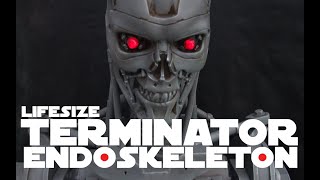 11 Life Size Custom Scratch Built Terminator Endoskeleton Prop  not Sideshow [upl. by Tremml]