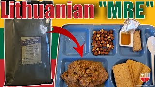 Lithuanian Armed Forces MRE  Field Ration Review  Lithuania Military Meal Ready To Eat Taste Test [upl. by Ikir388]