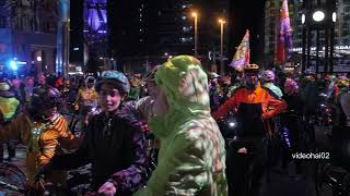 FESTIVAL OF LIGHTS Fahrraddemo Potsdamerplatz [upl. by Ardnasyl]