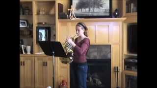 French Horn Solo quotReveriesquot by Alexander Glazunov Op 24 performed by Anna 12 years oldwmv [upl. by Ajit]