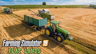 I Spent 24 Hour Harvesting 50Ha Of Flat Lands  Farming Simulator 19 Timelapse [upl. by Cartie973]