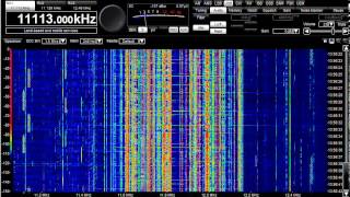 Radar Frequency Hopping LFMCW 11113 kHz 11139 kHz 12490 kHz May 12 2013 1356 UTC [upl. by Seidnac627]