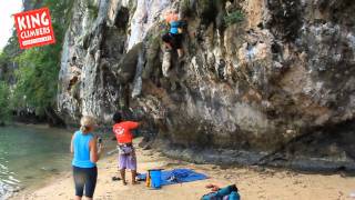 KingClimbers On You Tube Railay Climbing Krabi Thailand [upl. by Aihseuqram940]