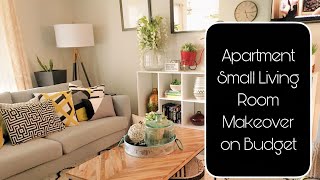 Apartment Living Room Makeover on Budget  Small Living Room decorating ideas on budget organizing [upl. by Legyn]