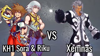 KH1 Sora amp KH1 Riku vs Final Xemnas Kingdom Hearts 3 [upl. by Amadus]