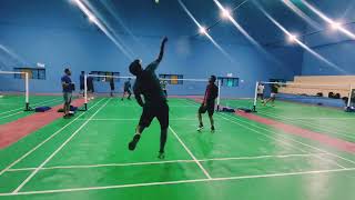 Mens doubles badminton Match [upl. by Kolk]