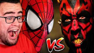 Reacting to SPIDERMAN vs DARTH MAUL Fight [upl. by Irama]