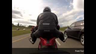 GOPRO Hero2 HD 720P Motorcycle Mounting Positions Test [upl. by Adao]