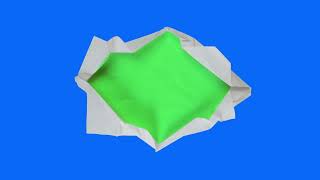 Paper Crumple Effect Green Screen  Free To Use [upl. by Alleras306]