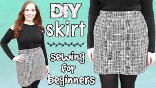 How to Make a Skirt for Beginners with Any Fabric  Easy Sewing Projects for Beginners  DIY Skirt [upl. by Griseldis750]