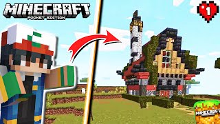 The Luckiest Start in Minecraft Pocket Edition  MCPE HINDI Survival Series EP  01 [upl. by Ruperto]