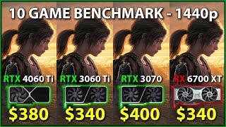 RTX 4060 Ti vs 3060 Ti vs 3070 vs RX 6700 XT  10 Game Benchmark 1440p [upl. by Alemahs937]