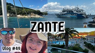 ZANTE GREECE TRAVEL VLOG pt1  Exploring Laganas Turtle Boat Trip and Crazy Golf in Kalamaki  49 [upl. by Morse]