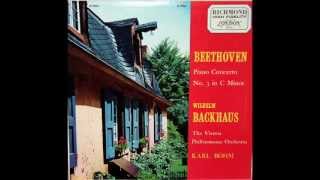 Beethoven  Wilhelm Backhaus Piano Concerto No 3 in C minor Op 37  London 1950 Karl Böhm [upl. by Cirtap]