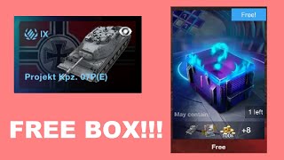 WoT Blitz  FREE Mystery Box with NEW Tank for Everyone [upl. by Maite]