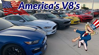 BEST American V8 Challenger vs Shelby GT350 vs Mustang GT vs Camaro SS vs Corvette [upl. by Sirronal]