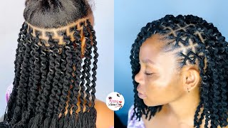 JINSI YA KUSUKA UTUMBO WA UZI MZURI SANA  Fake twist tutorial  Thread tutorial  NYWELE YA UZI [upl. by Eyde]