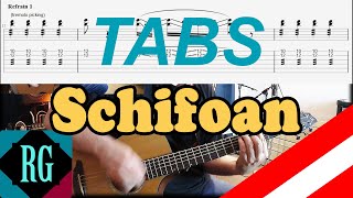 ★ Schifoan TABS  Ambros Gitarre lernen mit Anschlagsrichtung [upl. by Carling194]