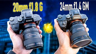 WATCH THIS BEFORE BUYING Sony 20mm G F18 vs Sony 24mm GM F14 [upl. by Neirad568]