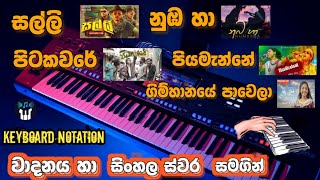 New Song Keyboard Notations Salli PitakavareNuba ha Piyamanne Gimhanaye Pawela Keyboard Playing [upl. by Eceinwahs]