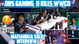 DRS Gaming 11 Kills WWCD 🤩Nima Solo 6 Kills Domination 🇳🇵Mafianinja Interview In Global Esports [upl. by Eveivenej696]