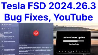 Tesla FSD 2024263 Bug Fixes YouTube Music [upl. by Marylou]