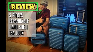 Travel with Confidence TSA Approved Larvender 5Piece Hard Shell Luggage Set Review [upl. by Sarge]