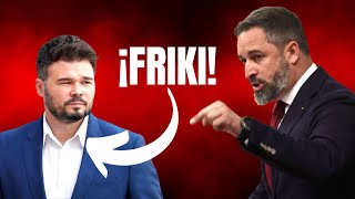 Abascal a Rufián quotLos frikis como tu ya han detectado el crecimiento de VOX entre los trabajadoresquot [upl. by Blunt]