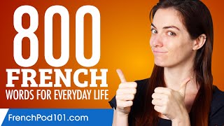 800 French Words for Everyday Life  Basic Vocabulary 40 [upl. by Zwick]