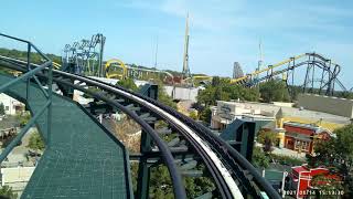 Whizzer front seat POV  Six Flags Great America  8142021 [upl. by Dadinirt]