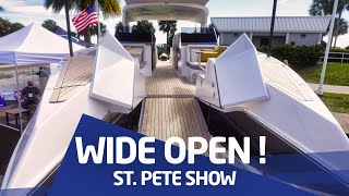 Fast Boats Cheap Boats Big Boats St Pete Boat Show 2021 Walking Tour [upl. by Shanda793]