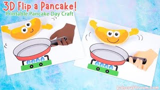 Flip a Pancake  Pancake Day Craft For Kids Printable [upl. by Boykins]