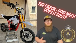 How much does it cost to build a 72V Razor MX500 Let me tell you [upl. by Susie]