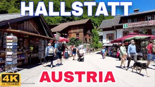 Hallstatt Austria Summer Walking Tour 4K UHD [upl. by Margalo]