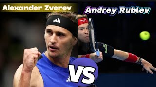 ANDREY RUBLEV VS ALEXANDER ZVEREV LIVE SCORE  ATP WORLD TOUR FINALS MEN SINGLES TENNIS [upl. by Olwena]