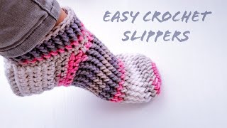 How to Crochet Slippers Fast and Easybootieslippers THE MOST BEAUTIFUL SLIPPERS EVER [upl. by Anamuj]