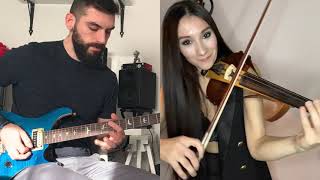 Zitti e buoni Maneskin Violin Cover feat ManuGuitarist [upl. by Imerej]