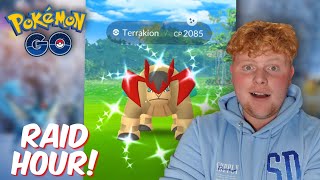 SHUNDO Terrakion Hunt Terrakion Raid Hour [upl. by Terrill255]