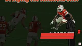 Kamren Kinchens SMiami Fla  vsClemson 2023 2024 Senior Bowl  2024 NFL Draft [upl. by Nekal]