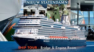 Nieuw Statendam Tour in Tallinn Bridge amp Engine Room [upl. by Linad]