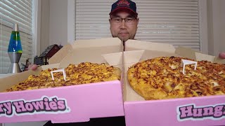 Hungry Howies Mac amp Cheese Pizza and Buffalo Chicken Mac amp Cheese Pizza Are they cheesy enough [upl. by Ed249]