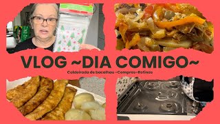 Vlog Caldeirada de bacalhau no forno ComprasRotinas de um dia comigo [upl. by Hoppe]