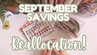 🥑 REALLOCATING SEPTEMBER SAVINGS CHALLENGES  913  Single Income [upl. by Eudoca]